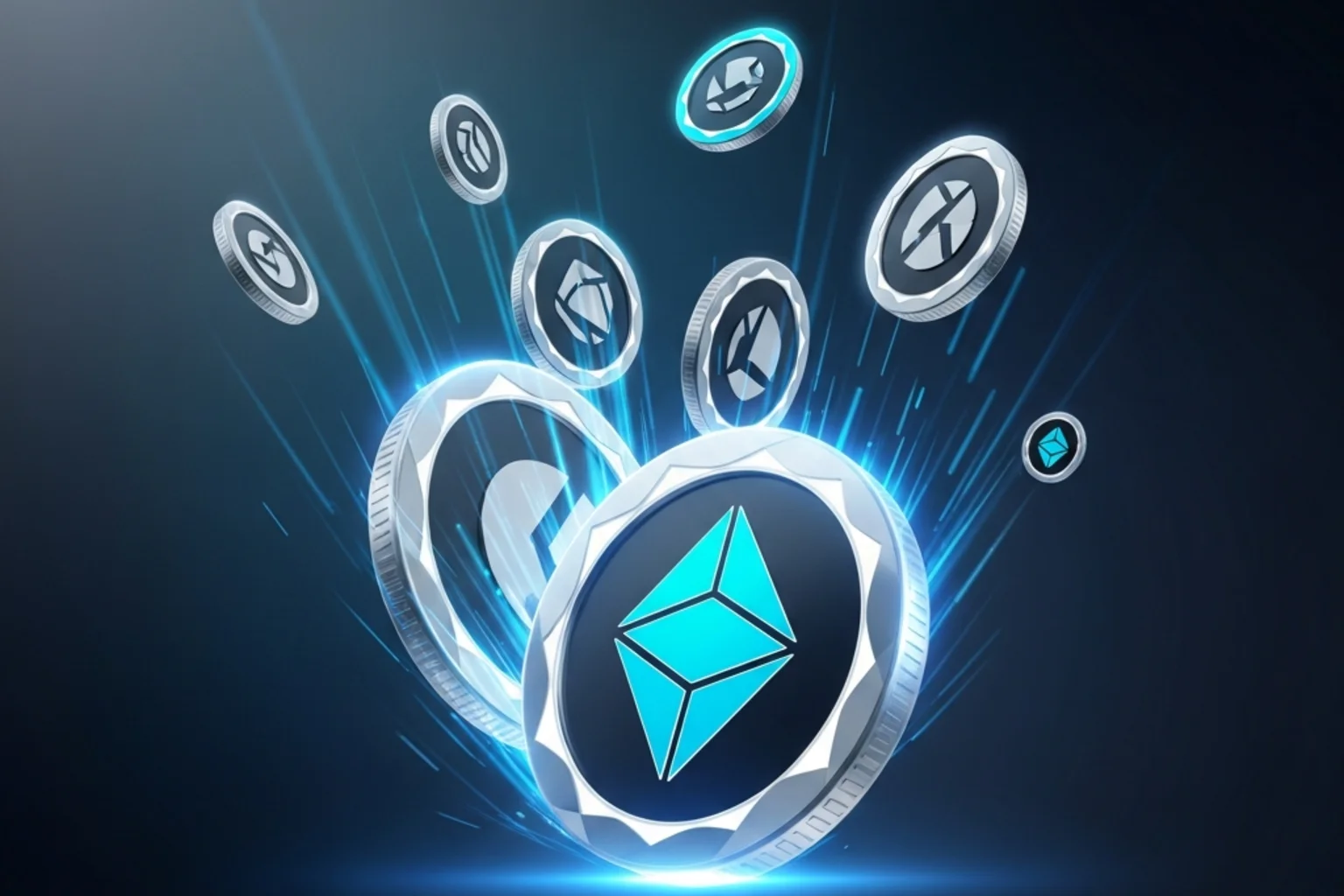 Brote de plataforma nueva emergiendo de red blockchain con sello 2026